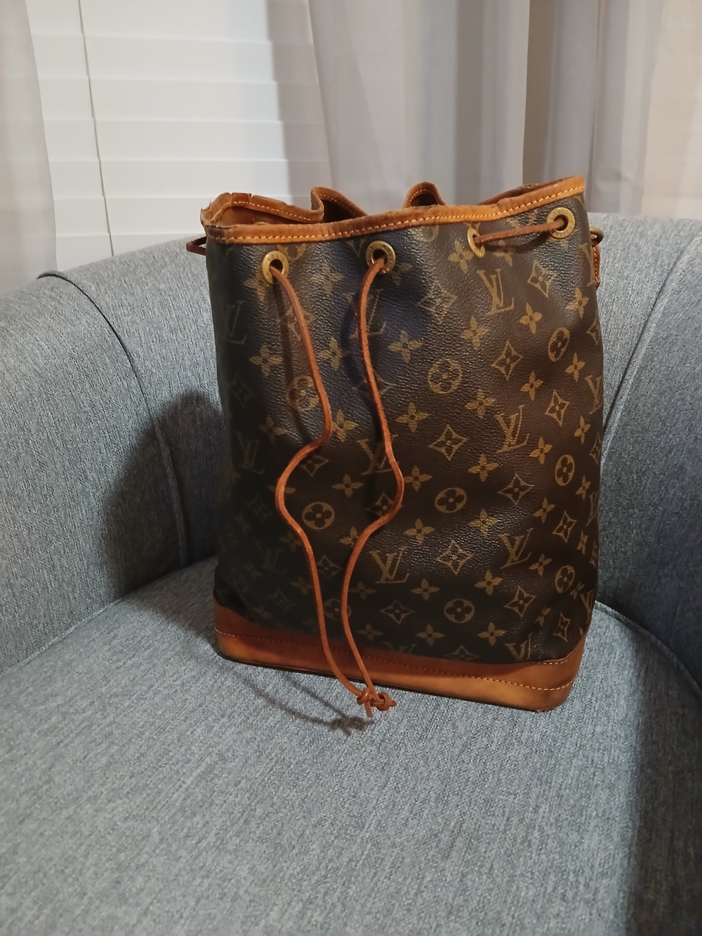 Louis Vuitton Brown Monogram Drawstring Noe GM Bag